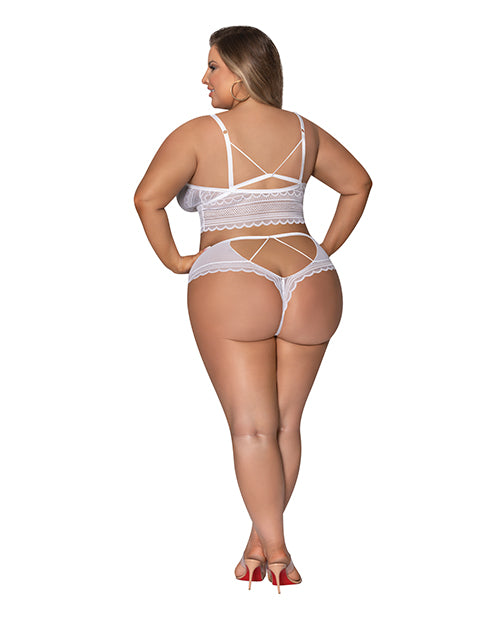 Modern Romance Bralette &amp; Cheeky Hipster White 2X