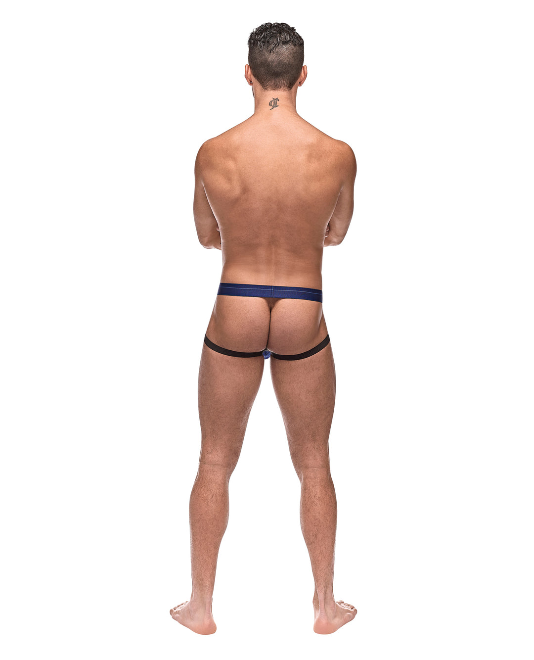 Diamond Mesh Jock Ring Blue S/M