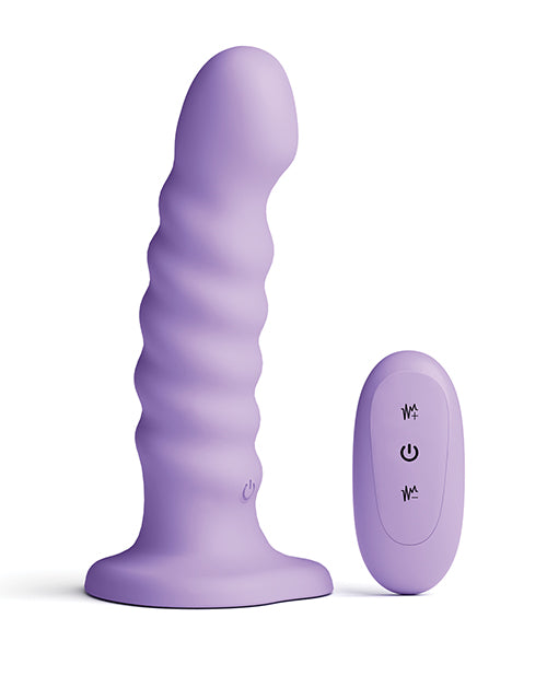 Colours - Ribbed - 6" Vibrating Dildo - Purple