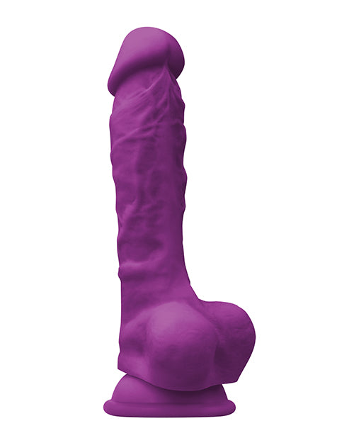 Colours Pleasures 7" Dong w/Balls &amp; Suction Cup - Purple