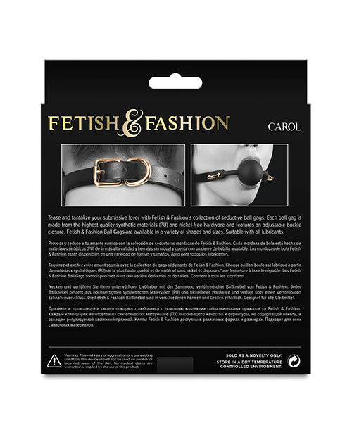 Fetish &amp; Fashion Carol Ball Gag - Black