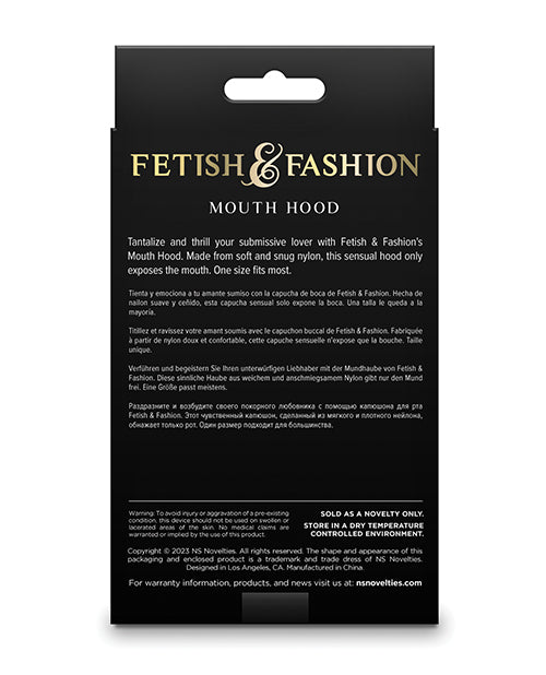 Fetish &amp; Fashion Mouth Hood - Black