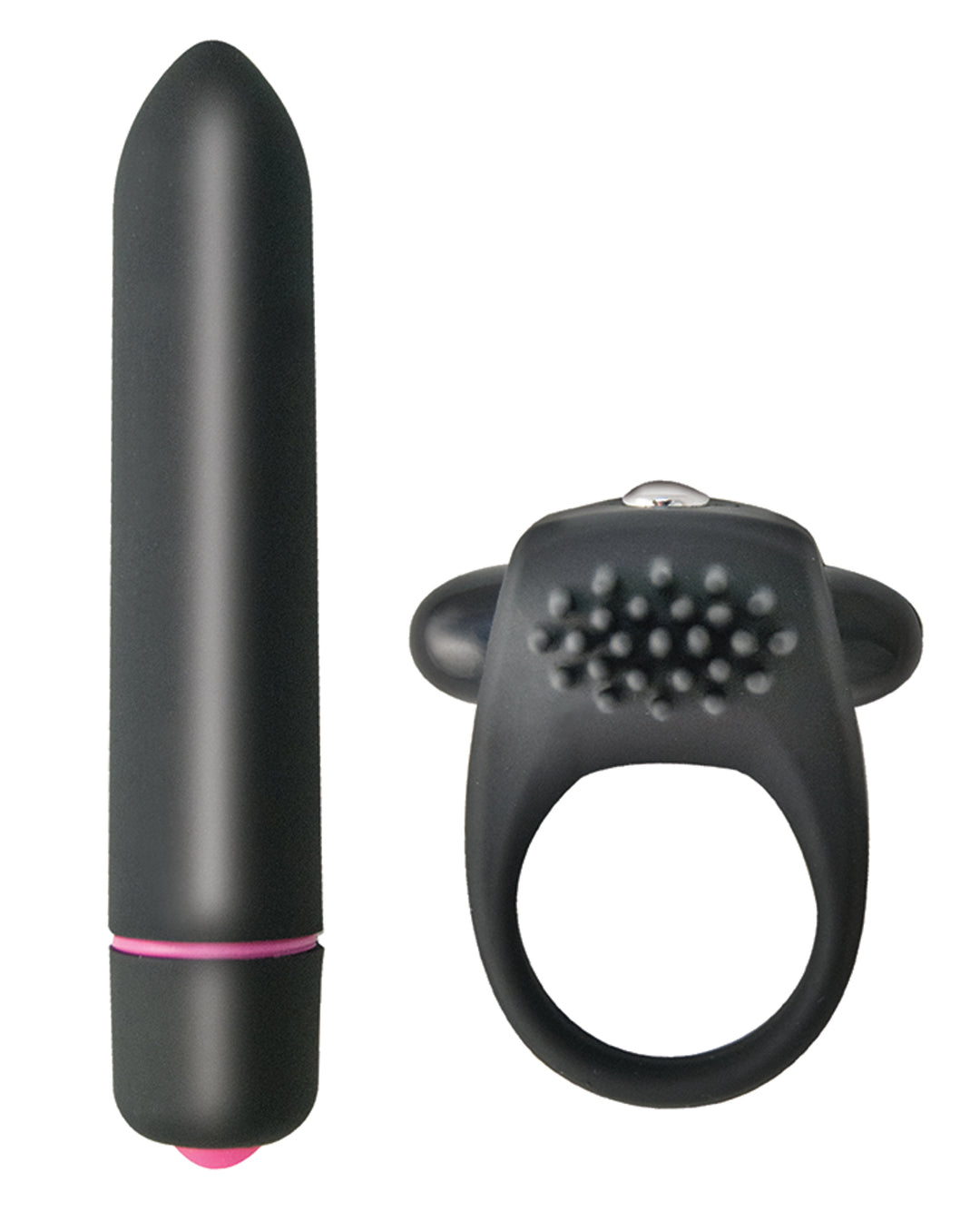 Intense Cockring &amp; Bullet - Black