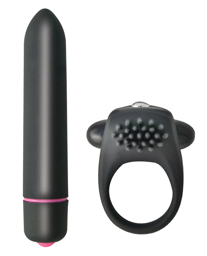 Intense Cockring &amp; Bullet - Black