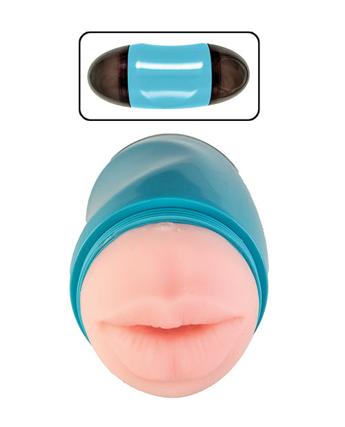Delite Two Ways Mouth &amp; Ass Masturbator - White