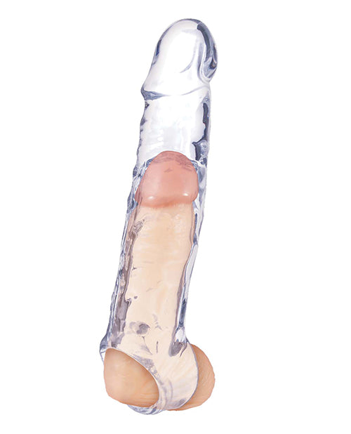 Magic 6.5" Penis Extender &amp; Ball Strap - Clear