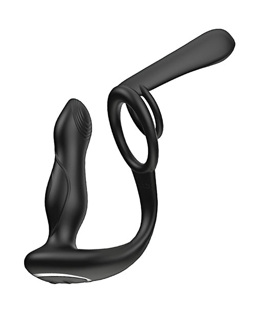 Enhancer Vibro Plug &amp; Penis Sheath - Black
