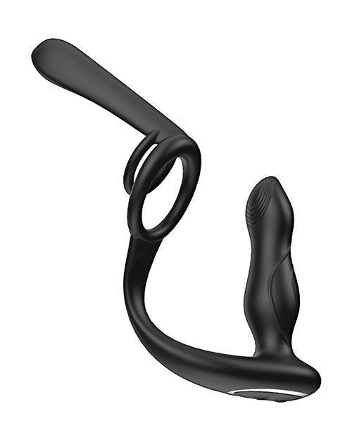Enhancer Vibro Plug &amp; Penis Sheath - Black