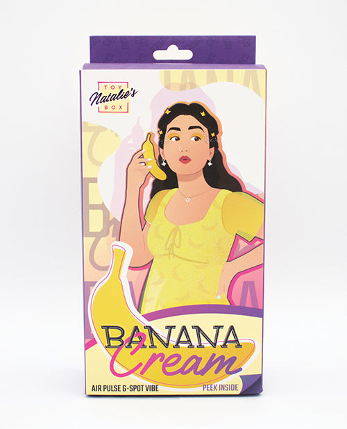 Natalie's Toy Box Banana Cream Air Pulse &amp; G-Spot Vibrator - Yellow