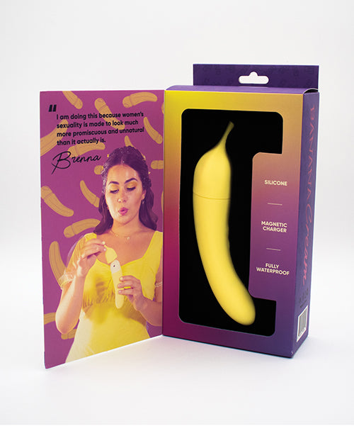 Natalie's Toy Box Banana Cream Air Pulse &amp; G-Spot Vibrator - Yellow