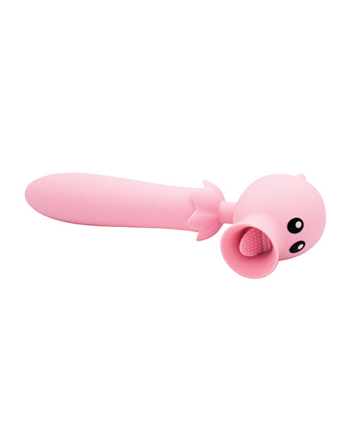 Natalie's Toy Box Lick n' Stick Clit Flicker &amp; G-Spot Vibe - Pink