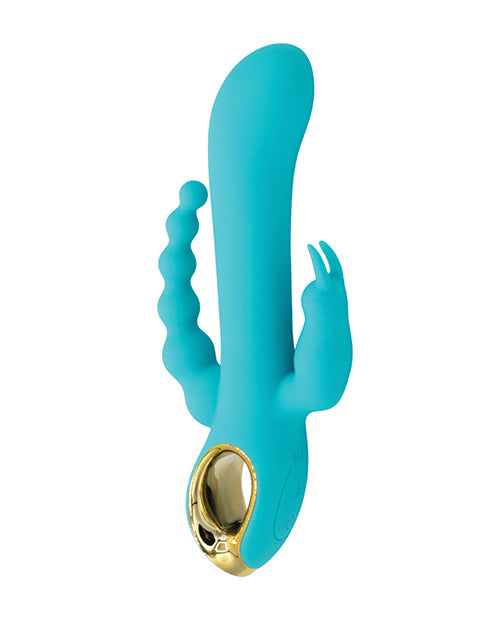Natalie's Toy Box Mighty Magic Clit, G-Spot &amp; Anal Vibrator - Aqua