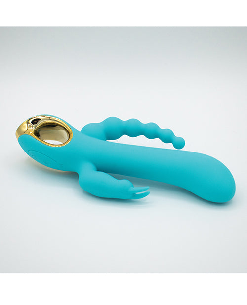 Natalie's Toy Box Mighty Magic Clit, G-Spot &amp; Anal Vibrator - Aqua