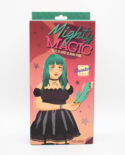Natalie's Toy Box Mighty Magic Clit, G-Spot &amp; Anal Vibrator - Aqua