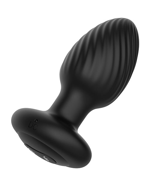 Nexus Tornado Rotating &amp; Vibrating Large Butt Plug w/Remote - Black