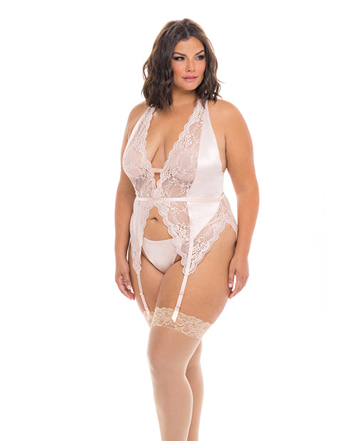 Noah Soft Cup Merrywidow w/Garter Straps &amp; G-String Peach Whip 3X/4X