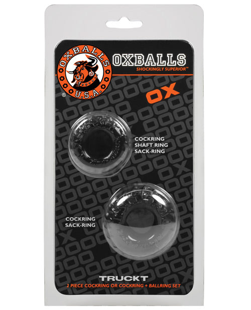 Oxballs TruckT Cock &amp; Ball Ring - Black Pack of 2