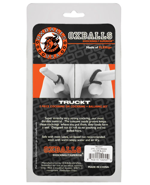 Oxballs TruckT Cock &amp; Ball Ring - Black Pack of 2