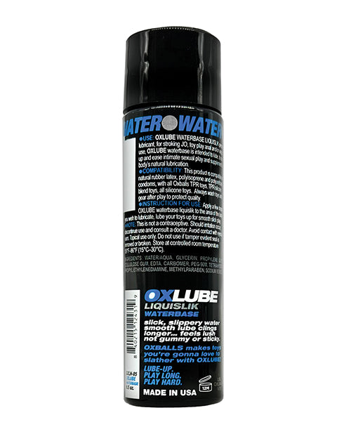 Ox Balls OXLube Liquislik Waterbase - 8.5 oz