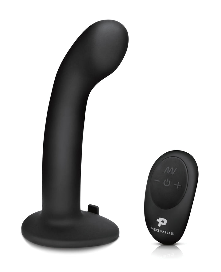 Pegasus 6" Rechargeable P-Spot G-Spot Peg w/Adjustable Harness &amp; Remote Set - Black