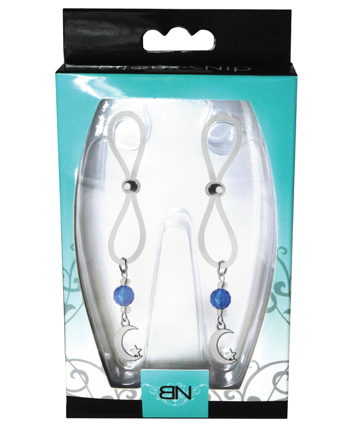 Bijoux de Nip Nipple Halos Moon &amp; Star Charm - Blue/Clear