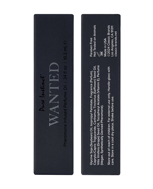 Pure Instinct Mens Collection Pheromone Perfume Oil - 10.2 ml Wanted