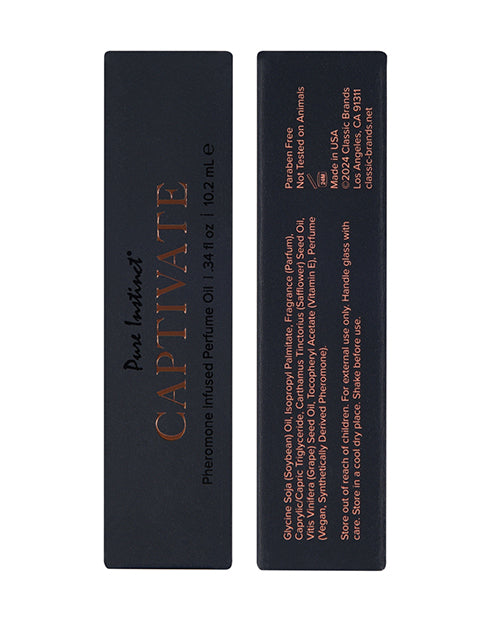 Pure Instinct Mens Collection Pheromone Perfume Oil - 10.2 ml Captivate