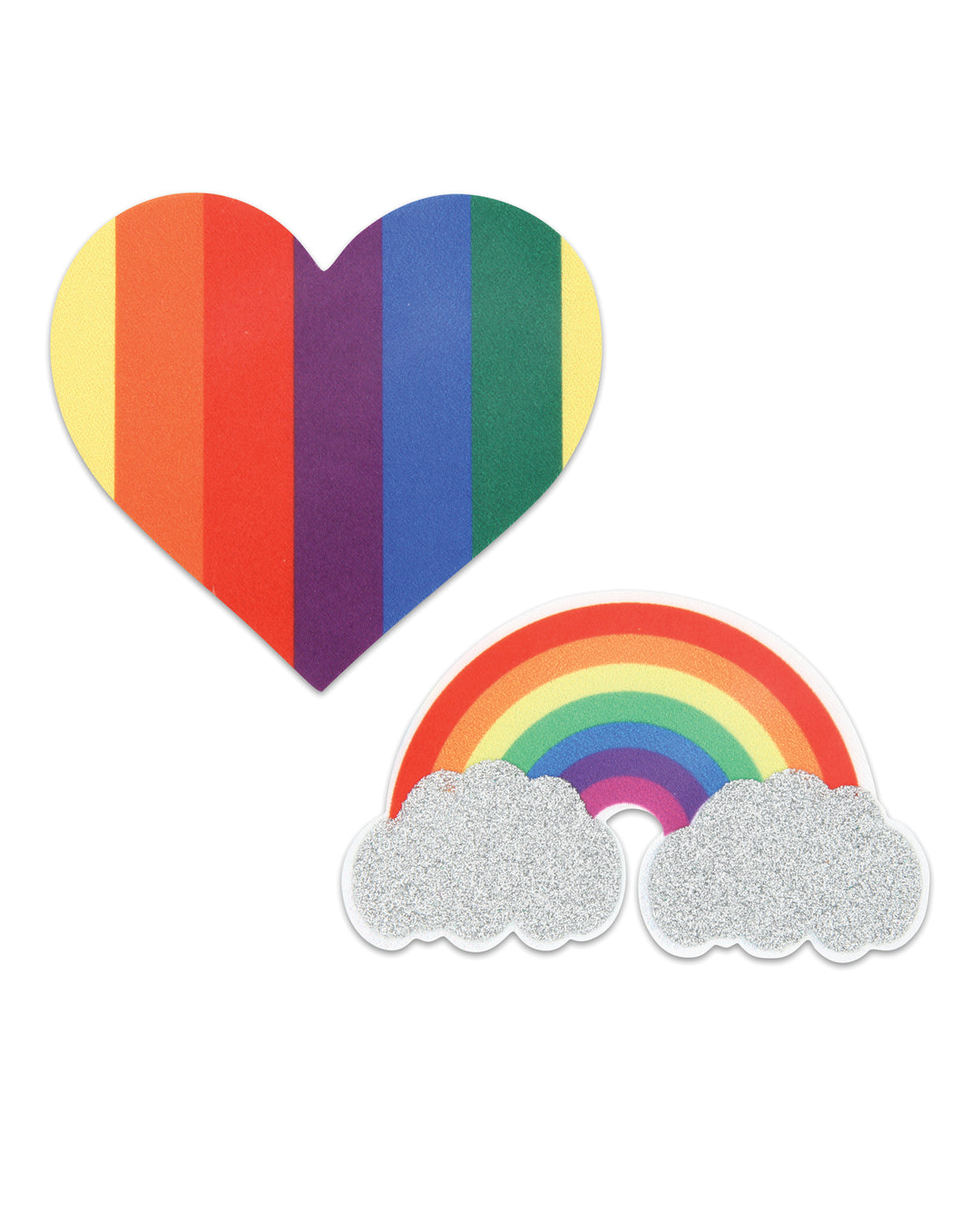 Peekaboos Pride Glitters Rainbows &amp; Hearts - Pack of 2