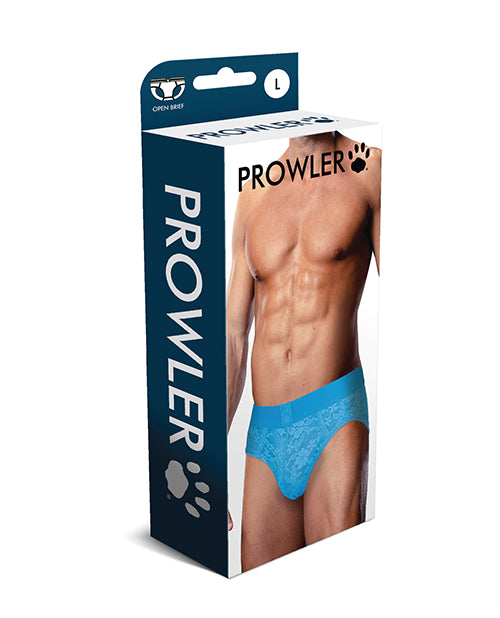 Prowler Lace Open Back Brief - Blue LG