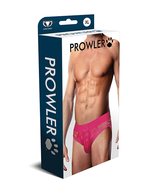 Prowler Lace Open Back Brief - Pink XL