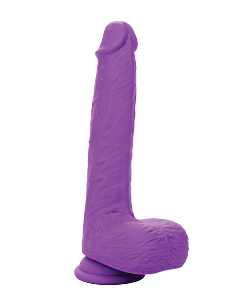Silicone Studs Rechargeable Gyrating &amp; Thrusting Vibrator - Purple