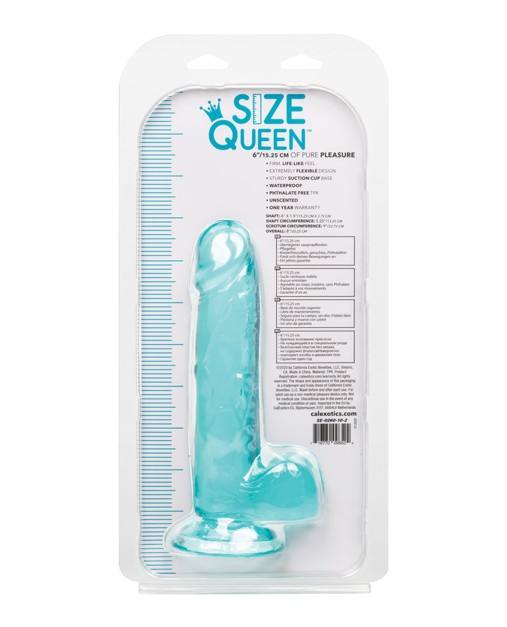 Size Queen 6" Dildo - Blue