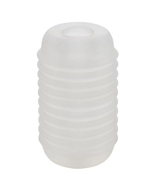 Pop Sock! Ribbed Masturbator - Clear