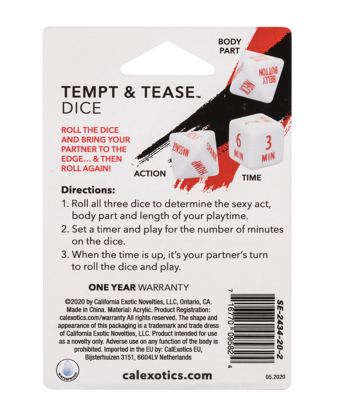 Tempt &amp; Tease Dice