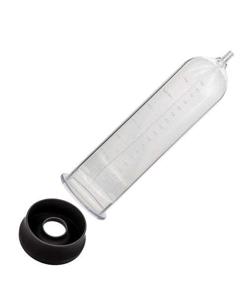Peak Magnified Gauged Penis Pump System w/Cock &amp; Ball Ring - Black