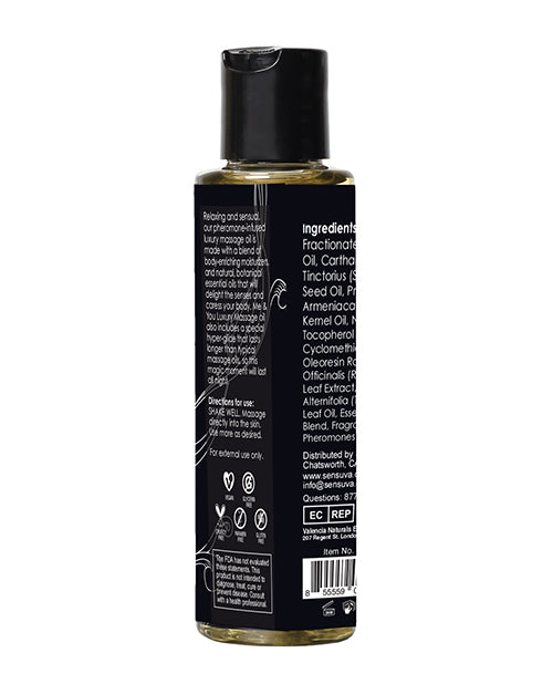 Sensuva Me &amp; You Massage Oil - 4.2 oz Berry Flirty