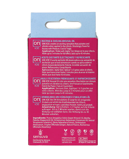 ON Ice Buzzing &amp; Cooling Female Arousal Oil Medium Box - 5 ml Bottle