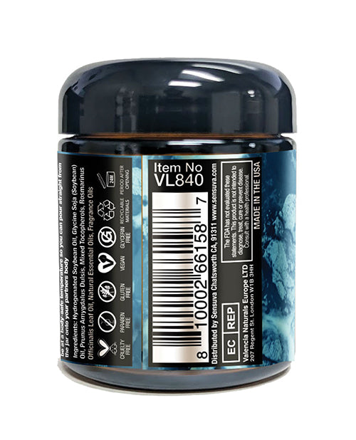 Sensuva Lit Sweet Temptation Luxury Massage Candle - 4 oz Vanilla, Sugar &amp; Sweet Pea
