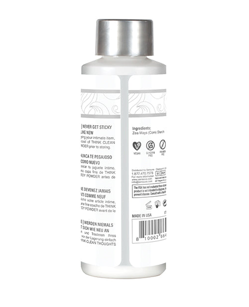 Sensuva Think Clean Thoughts Toy Powder - 2 oz Bottle