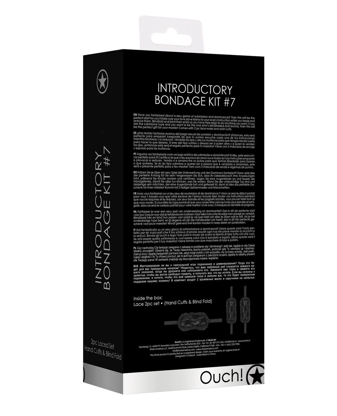 Shots Ouch Introductory Bondage Kit #7 - Black