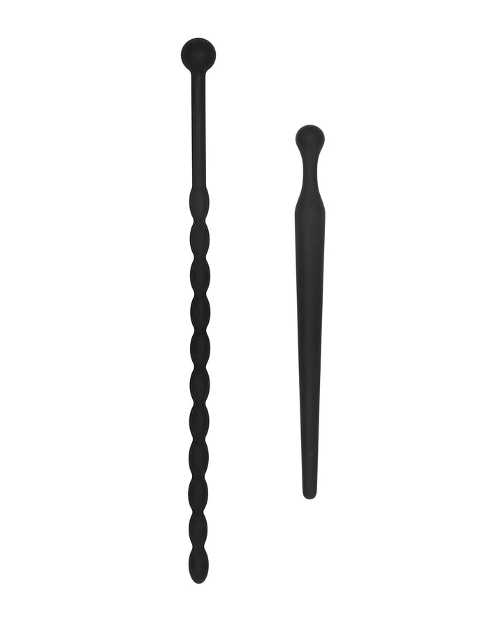 Shots Ouch Urethral Sounding Beginner's Silicone Plug Set - Black