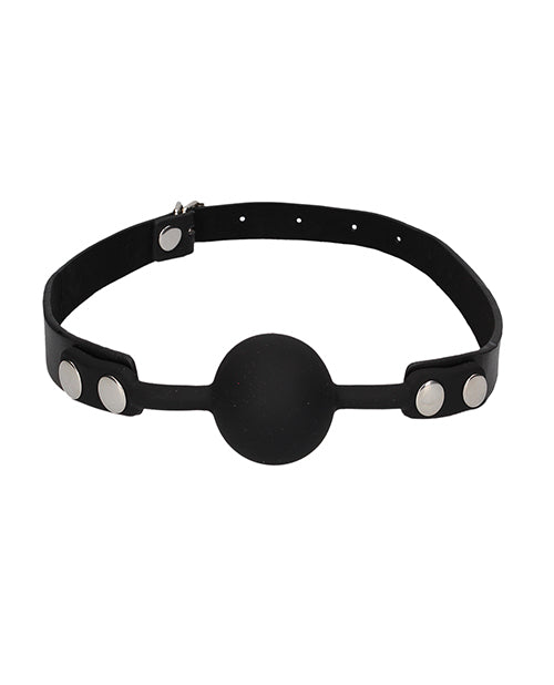Shots Ouch Black &amp; White Silicone Ball Gag - Black