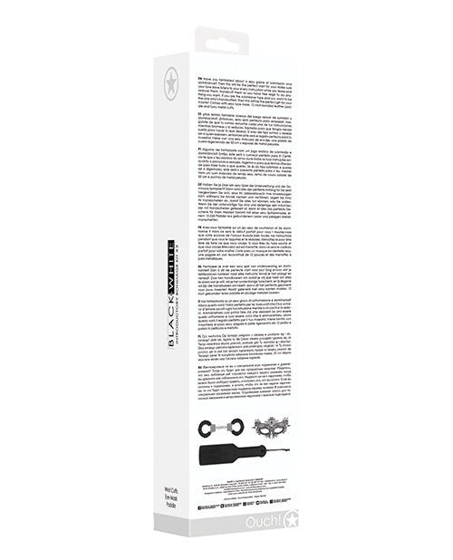 Shots Ouch Black &amp; White Introductory Bondage Kit #3 - Black