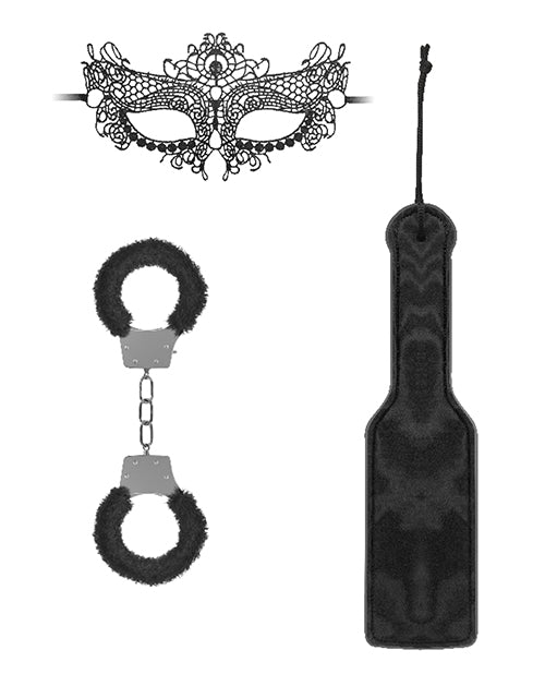 Shots Ouch Black &amp; White Introductory Bondage Kit #3 - Black