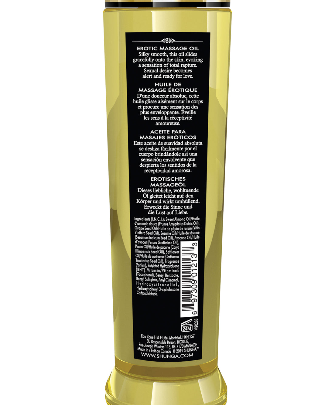 Shunga Erotic Massage Oil - 8 oz Monoi