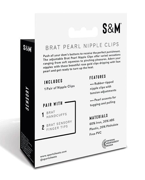 Sex &amp; Mischief Brat Pearl Nipple Clips