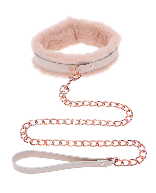 Sex &amp; Mischief Peaches 'n CreaMe Fur Collar &amp; Leash
