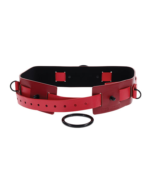 Sex &amp; Mischief Ex's &amp; Oh's Bound &amp; Belted - Red/Black
