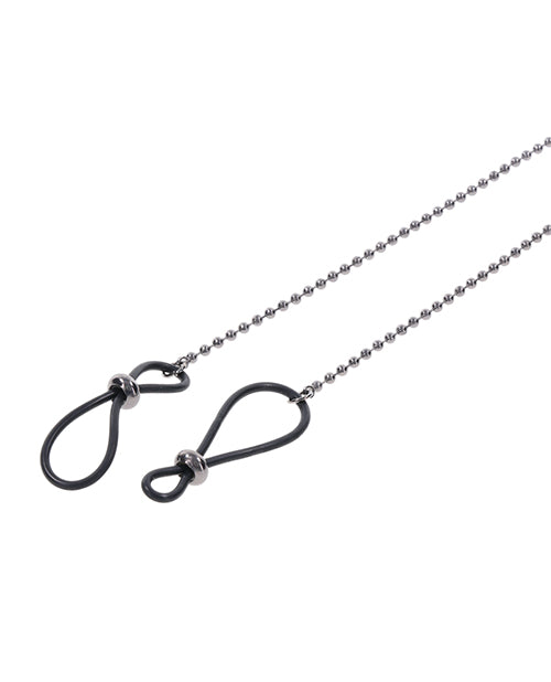 Sex &amp; Mischief Ex's &amp; Oh's Body Jewelry w/Nipple Ties - Black