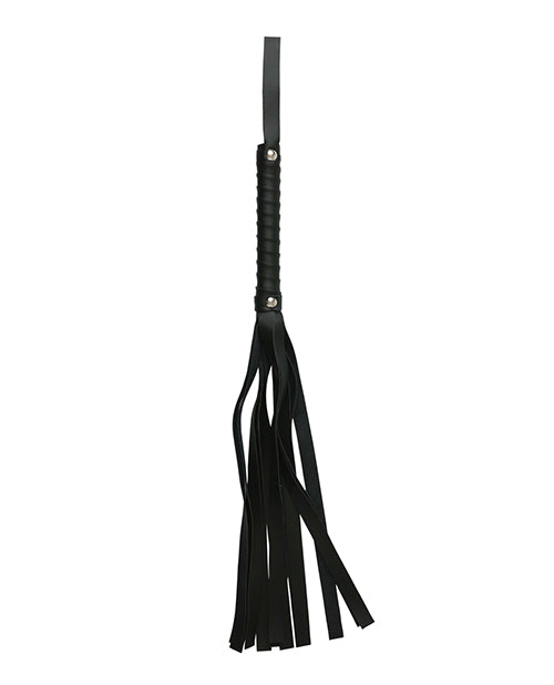 Sex &amp; Mischief Faux Leather Flogger - Black